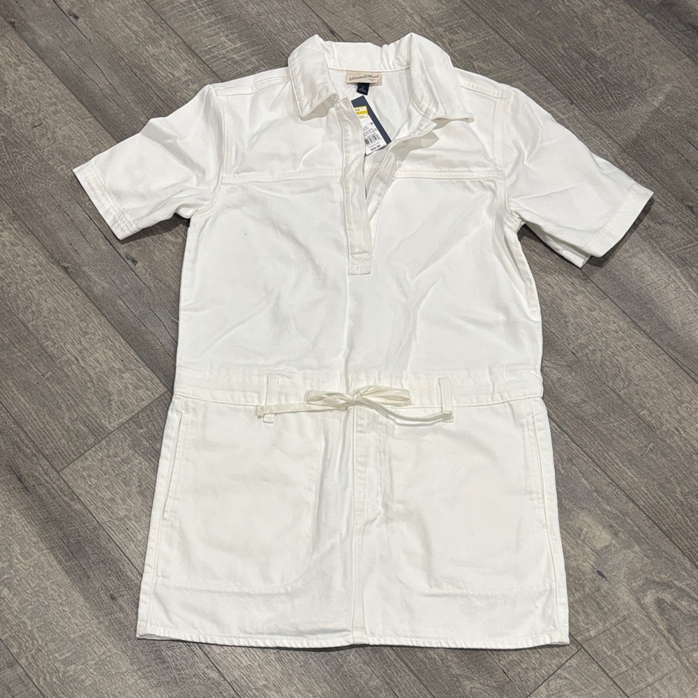White Short Sleeve Dress